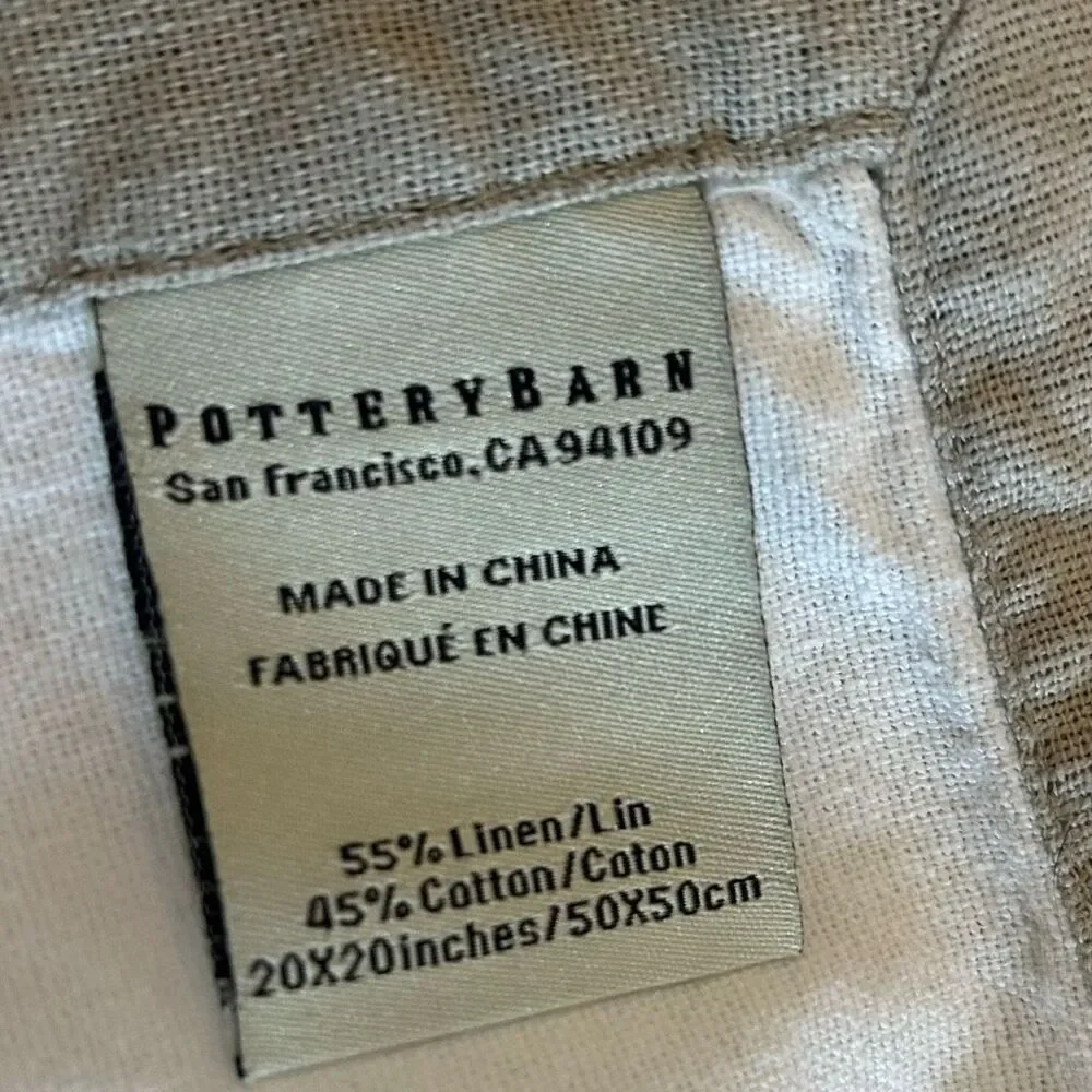Pottery Barn linen blend square placemats 20